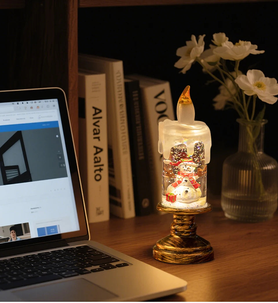 Christmas Decoration Candle Light Creative LED Candle Light Christmas Gift Scene Decoration Creative Gift for Family and Friends