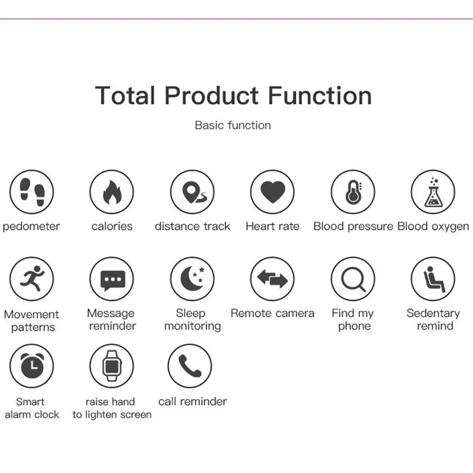 D18 Smart Watch Heart Rate Monitor Men's Women's Smartwatch Round Fitness Digital Watches for Men Women Band Bracelet PK D20 Y68