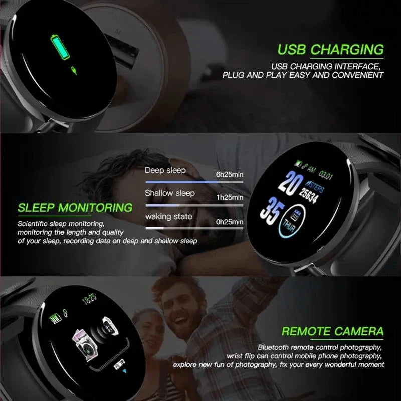 Smartwatch Circular Color Screen Multiple Sports Modes Call Information Reminder Photo Taking Music Smart Bracelet