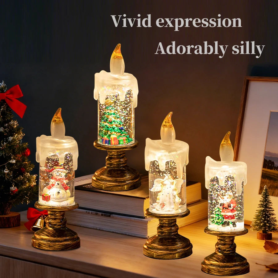 Christmas Decoration Candle Light Creative LED Candle Light Christmas Gift Scene Decoration Creative Gift for Family and Friends