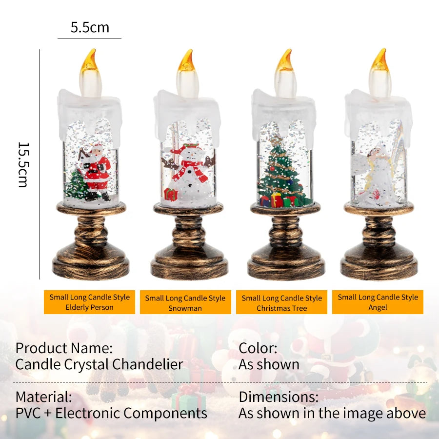 Christmas Decoration Candle Light Creative LED Candle Light Christmas Gift Scene Decoration Creative Gift for Family and Friends