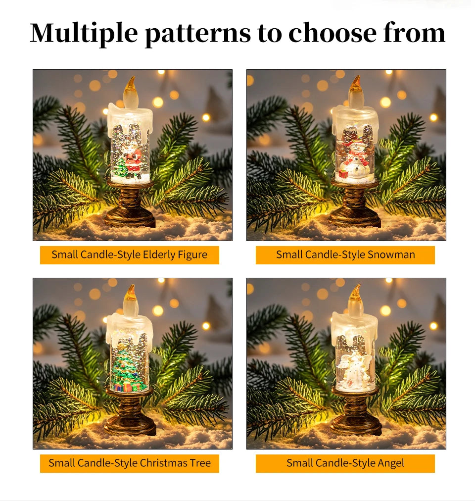 Christmas Decoration Candle Light Creative LED Candle Light Christmas Gift Scene Decoration Creative Gift for Family and Friends