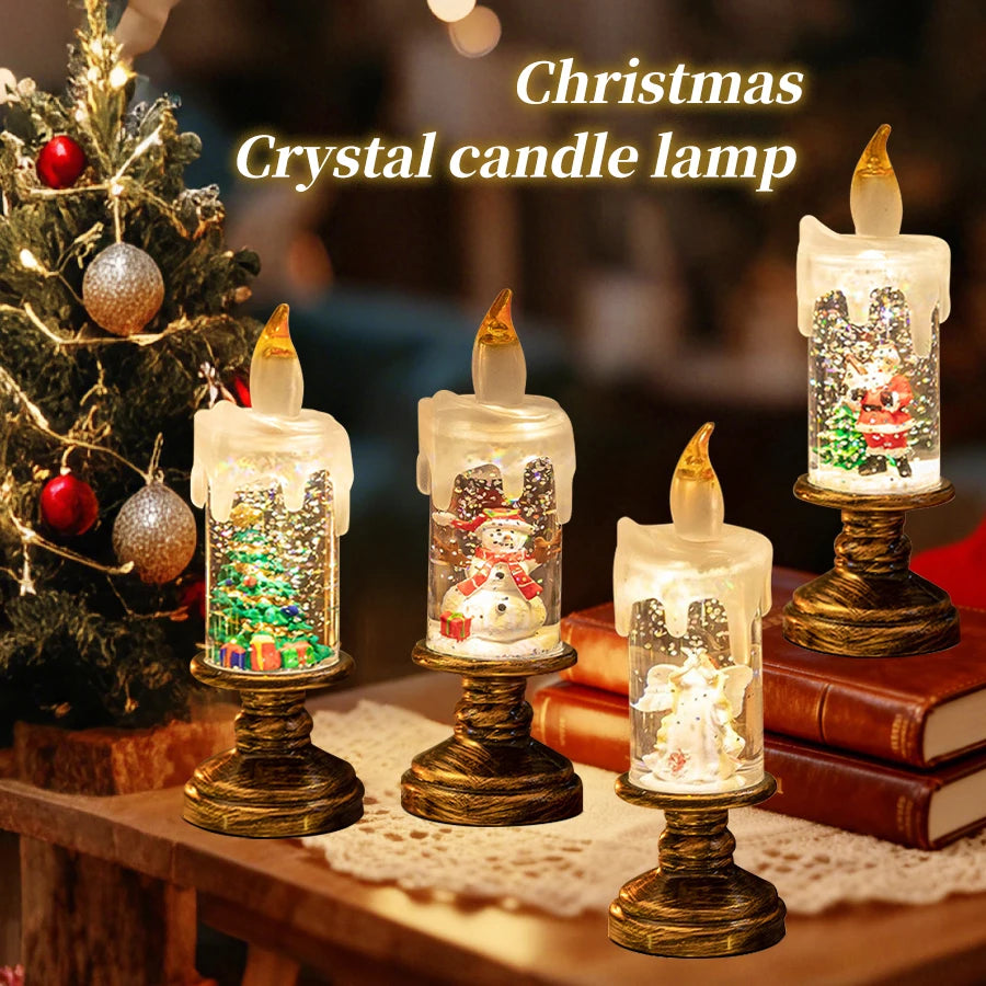 Christmas Decoration Candle Light Creative LED Candle Light Christmas Gift Scene Decoration Creative Gift for Family and Friends
