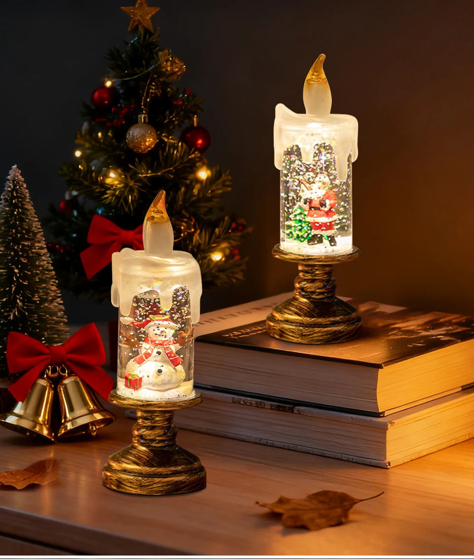 Christmas Decoration Candle Light Creative LED Candle Light Christmas Gift Scene Decoration Creative Gift for Family and Friends