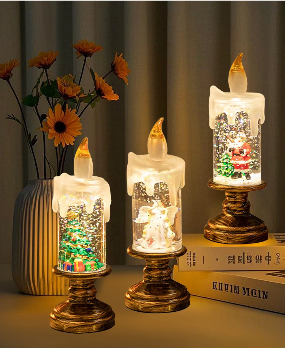 Christmas Decoration Candle Light Creative LED Candle Light Christmas Gift Scene Decoration Creative Gift for Family and Friends