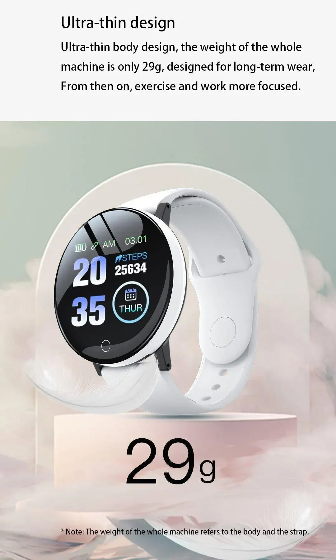 Smartwatch Circular Color Screen Multiple Sports Modes Call Information Reminder Photo Taking Music Smart Bracelet