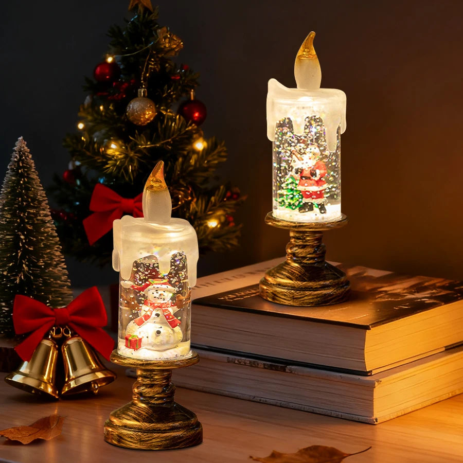 Christmas Decoration Candle Light Creative LED Candle Light Christmas Gift Scene Decoration Creative Gift for Family and Friends