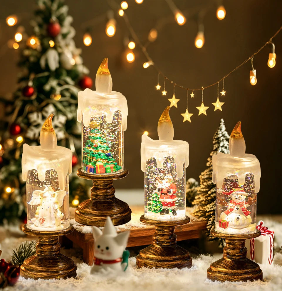 Christmas Decoration Candle Light Creative LED Candle Light Christmas Gift Scene Decoration Creative Gift for Family and Friends