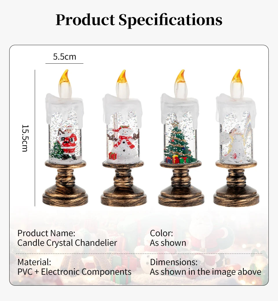 Christmas Decoration Candle Light Creative LED Candle Light Christmas Gift Scene Decoration Creative Gift for Family and Friends