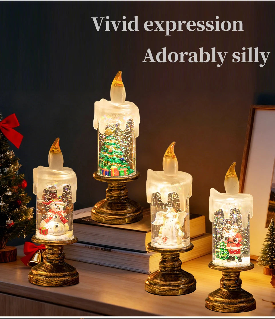 Christmas Decoration Candle Light Creative LED Candle Light Christmas Gift Scene Decoration Creative Gift for Family and Friends